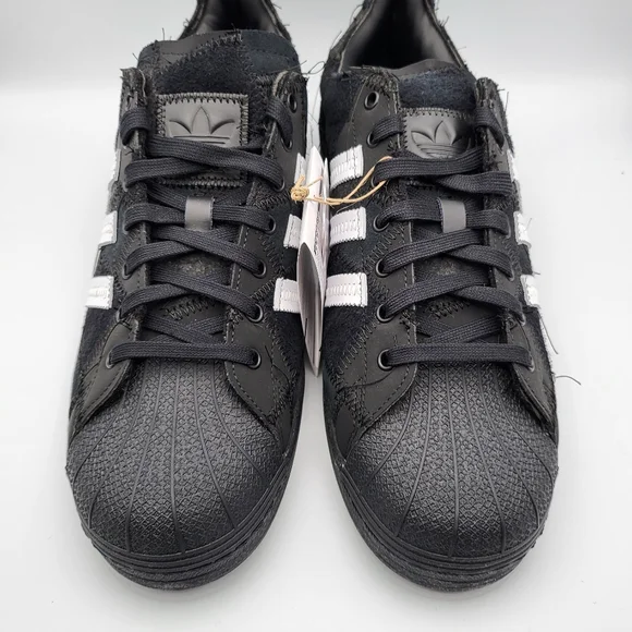 NEW Men's Sz 12 Adidas Superstar Atmos Patchwork - Core Black GW3473 - Picture 6 of 10